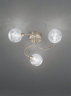 0008213_sblfff37_3l__400 3 Light Stunning bronze flush fitting with clear glass spheres