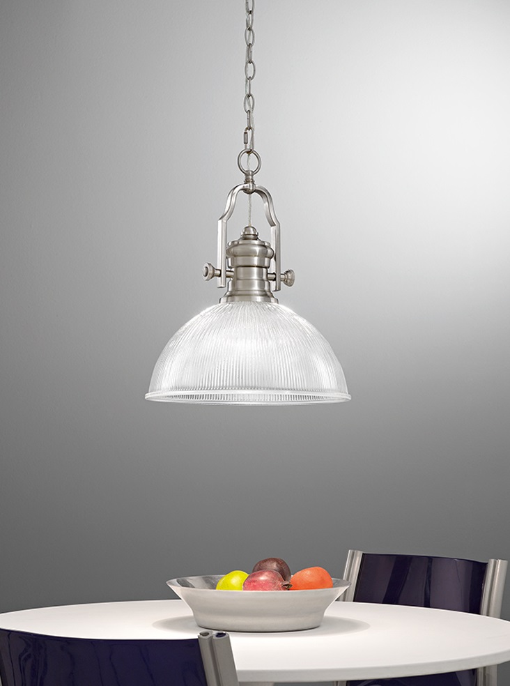 Franklite-Charter Satin Nickel Suspended Pendant