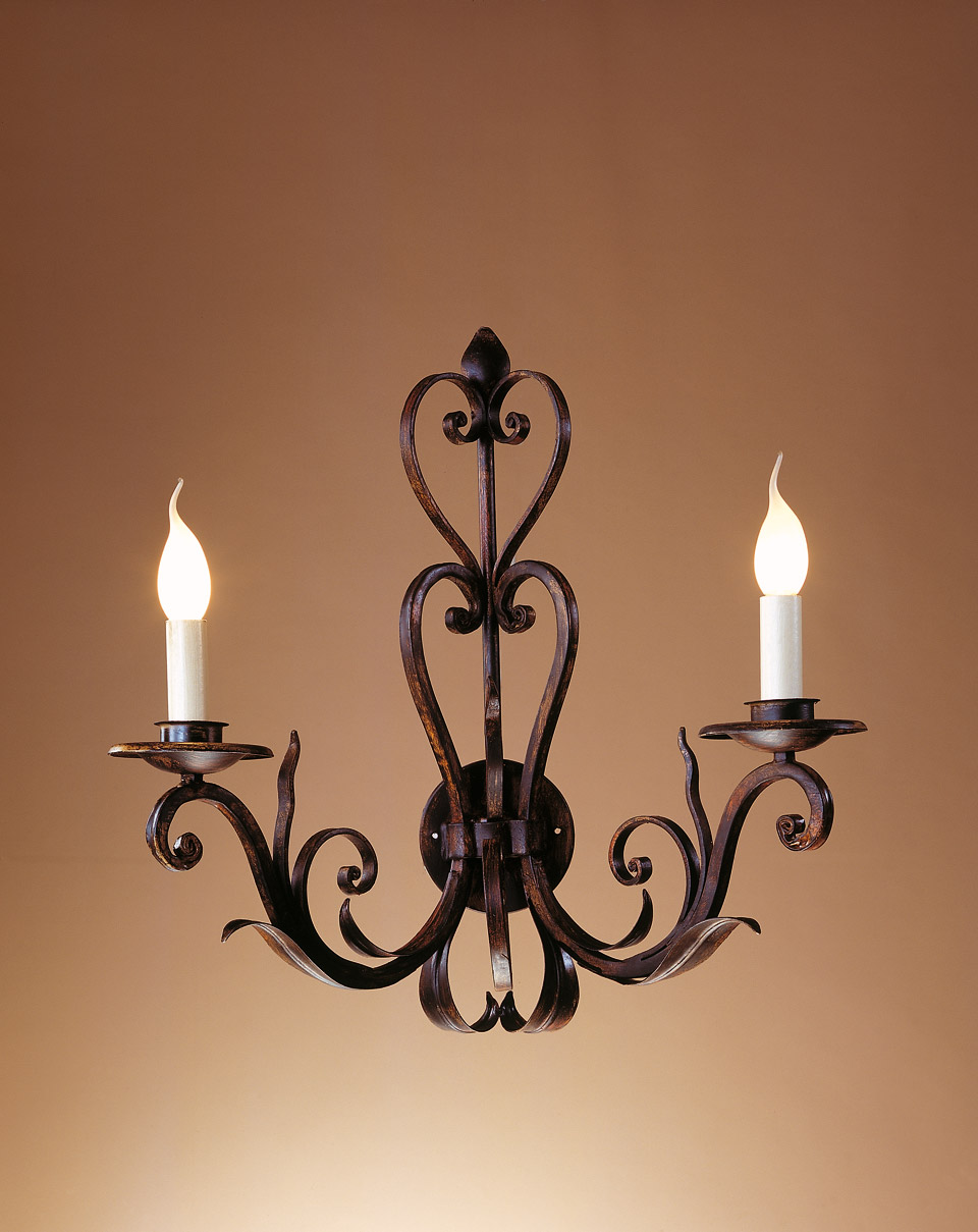 0003718_sblmmwl148 Beautiful Handmade Italian Wall Light in painting rust.