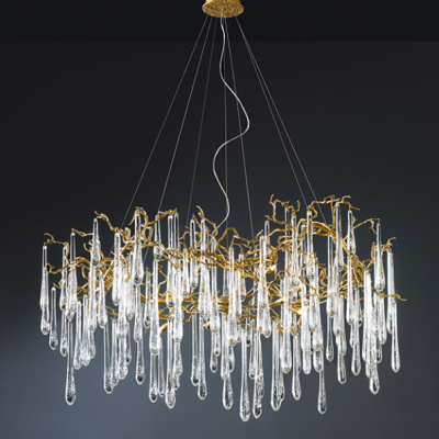 Website - 15 Light Handpainted Chandelier with Glass Drops Website - 15 Light Handpainted Chandelier with Glass Drops