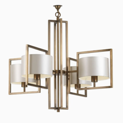Website - 4 Light Antique Brass Chandelier with Shades Website - 4 Light Antique Brass Chandelier with Shades